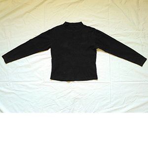 Baleno Long Sleeve Cotton Top, Black, Small